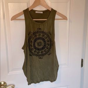 Green cute tribal tank top